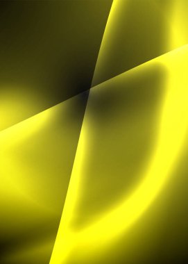Parlak neon ışık hareket dalgaları ile karanlık alan. Soyut konsept grafik elemanı. Vektör Neon arka plan. Teknoloji arka planı