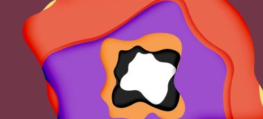 Vektör dekoratif arka plan. Dekorasyon tasarımı için ışık arka planda 3D kağıt soyut dalgalar kesilmiş soyut Web şablonu.