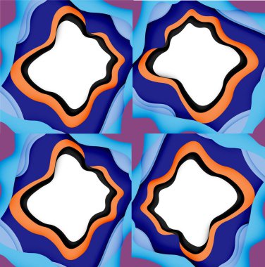 Soyut Web tasarımı için soyut dalgalar kesti. Renk geometrik deseni. Vektör soyut geometrik dinamik desen çerçevesi