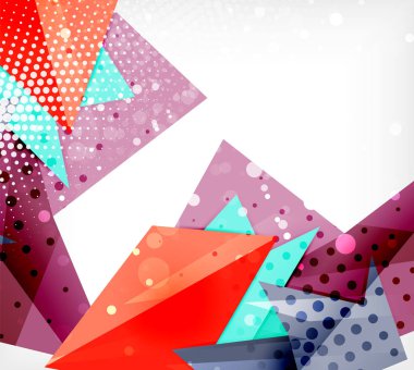 Modern origami kartı. Modern origami tasarım elemanı. Renk geometrik desen. Soyut düşük poli arka plan. Sunu şablonu.