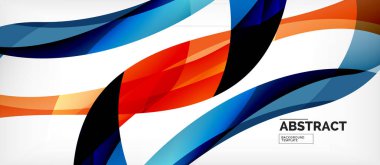 Renkli dalga hatları soyut arka plan, iş veya techno sunumu için renk çizgisi