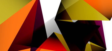 Vintage soyut üçgen mozaik kompozisyon VECTON beyaz arka plan ile şablon. Basit tasarım arka plan. Modern düz tasarım. Güzel vektör deseni.