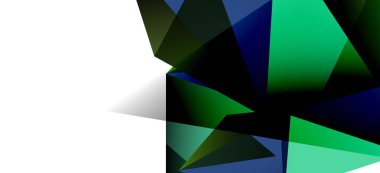 Vintage soyut üçgen mozaik kompozisyon VECTON beyaz arka plan ile şablon. Basit tasarım arka plan. Modern düz tasarım. Güzel vektör deseni.