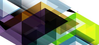 Beyaz arka planda çağdaş tarzda renkli tekrarlayan üçgenler modern geometrik. Soyut geometrik şekil. Modern şık doku