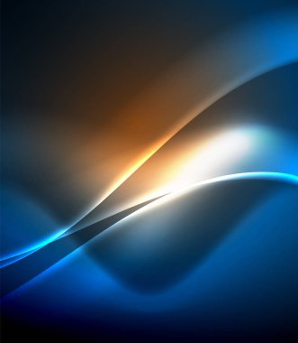 Parlak renk parlak neon soyut dalga şablonu. Soyut parlak ışık. Neon ışık parlayan etkisi. Uzay arka planı. Soyut şekil