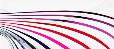 Trendy renk çizgili çizgiler dalga, herhangi bir amaç için büyük tasarım. Vektör çizgi deseni. Vektör geometrik arka plan