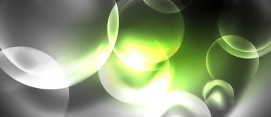 Çevrelerle parlak neon renk ışığı soyut arka plan