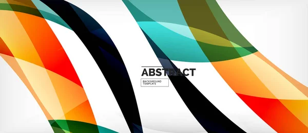 Líneas de onda coloridas fondo abstracto, línea de color para presentación de negocios o techno — Archivo Imágenes Vectoriales