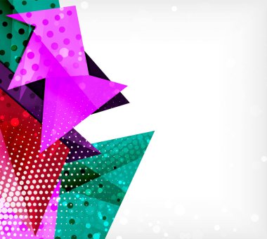 Modern origami kartı. Modern origami tasarım elemanı. Renk geometrik desen. Soyut düşük poli arka plan. Sunu şablonu.