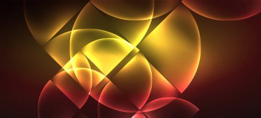 Dinamik çizgiler ve şekiller, cam neon parlayan etkisi. Modern Neon parlaklık geometrik şekiller, herhangi bir amaçla büyük tasarım