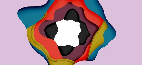 Resumen recortado ondas abstractas para el diseño web. Patrón geométrico de color. Vector abstracto geométrico dinámico patrón marco — Archivo Imágenes Vectoriales