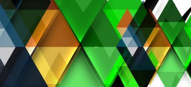 Soyut kavramı üçgen grafik elemanı. Teknoloji arka planı. Afiş, poster şablonu