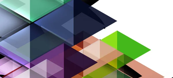 Concepto abstracto triángulo elemento gráfico. Experiencia tecnológica. Banner, plantilla de póster — Archivo Imágenes Vectoriales