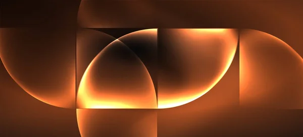 Неоновые светящиеся технологические линии, высокотехнологичный футуристический абстрактный фон. Шаблон с абстрактными формами в темном пространстве — стоковый вектор