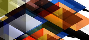 Beyaz arka planda çağdaş tarzda renkli tekrarlayan üçgenler modern geometrik. Soyut geometrik şekil. Modern şık doku