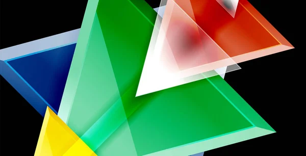 3d vecteur triangulaire minimaliste abstrait conception de fond, affiche abstraite conception géométrique — Image vectorielle