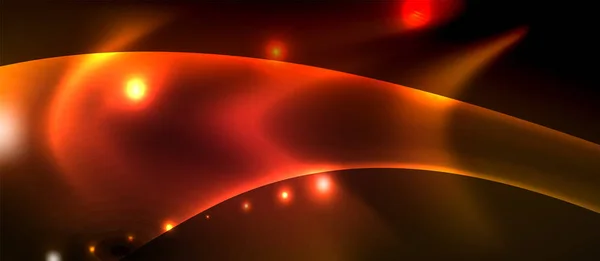 Neon Color Wave lijnen abstracte achtergrond, Magic techno futuristische licht — Stockvector