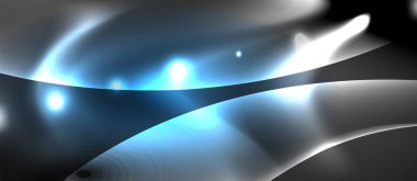 Parlak parlayan Neon ışık dalgası arka plan