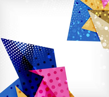 Modern origami kartı. Modern origami tasarım elemanı. Renk geometrik desen. Soyut düşük poli arka plan. Sunu şablonu.