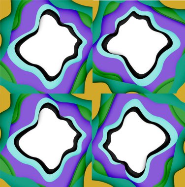 Soyut Web tasarımı için soyut dalgalar kesti. Renk geometrik deseni. Vektör soyut geometrik dinamik desen çerçevesi