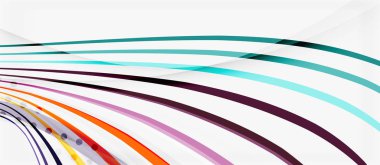 Trendy renk çizgili çizgiler dalga, herhangi bir amaç için büyük tasarım. Vektör çizgi deseni. Vektör geometrik arka plan