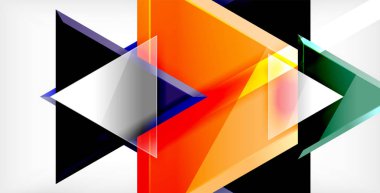 Parlak parlak üçgenler arka plan