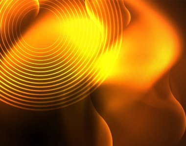 Parlak neon geometrik dalgalar şablonu