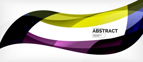 Linee d'onda colorate sfondo astratto, linea di colore per la presentazione aziendale o techno — Vettoriale Stock