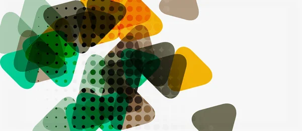 Banner mit mehrfarbigem Mosaikdreieck mit geometrischem Design auf weißem Hintergrund. abstrakte Textur. Vektor Illustration Design-Vorlage. — Stockvektor