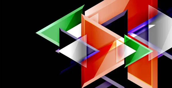 3D-ontwerp van driehoekige vector minimale abstracte achtergrond, abstracte geometrische posterontwerp — Stockvector