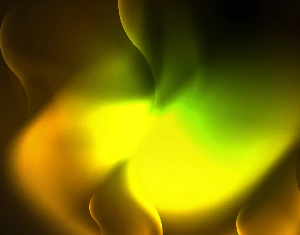 Fényes neon geometriai hullámok sablon — Stock Vector