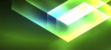 Neon parlak renk hatları arka plan. Soyut renkli Web şablonu geometrik modern teknoloji kavramı.