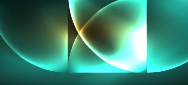 Dinamik çizgiler ve şekiller, cam neon parlayan etkisi. Modern Neon parlaklık geometrik şekiller, herhangi bir amaçla büyük tasarım