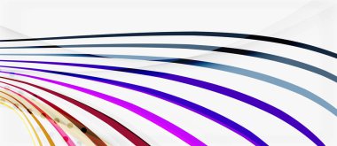 Trendy renk çizgili çizgiler dalga, herhangi bir amaç için büyük tasarım. Vektör çizgi deseni. Vektör geometrik arka plan