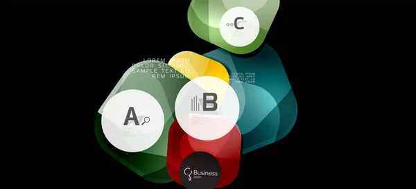 Info graphics circles background. Success icon symbol. Vector info graphic design. Creative vector element. Decoration element — Stock Vector