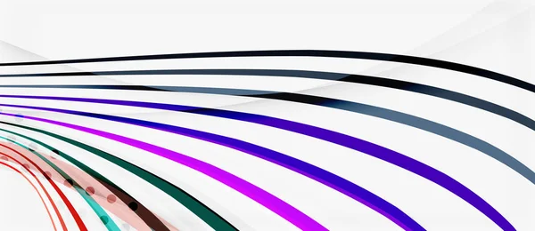 Les lignes de rayures de couleur tendance ondulent, un grand design pour tous les usages. Modèle de ligne vectorielle. Fond géométrique vectoriel — Image vectorielle