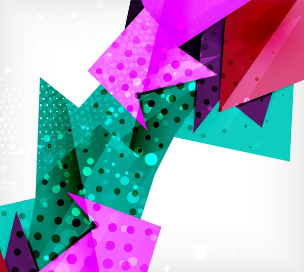 Tarjeta de origami moderna. Elemento de diseño de origami moderno. Patrón geométrico de color. Fondo bajo en polietileno abstracto. Plantilla presentación . — Archivo Imágenes Vectoriales