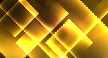 Parlak neon tasarım kare şekil soyut arka plan. Retro vektör soyut tasarım afiş şablonu