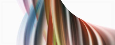 Beyaz renkli akış poster modern sıvı renk akışı. Beyaz renk arka planda techno Wave sıvı şekli. Tasarım projeniz için tasarım