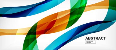 Doğrusal dalga Web şablonu. Vektör illüstrasyon parlak tasarım. Dekoratif baskı. Dekoratif zemin vektörü. Vektör iş illüstrasyon