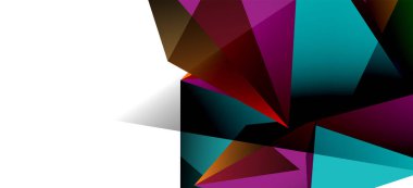 Işık arka planda trendy tarzında üçgen geometrik arka plan. Retro vektör illüstrasyon. Renkli parlak. Trendy modern tarzı. Vektör iş illüstrasyon.