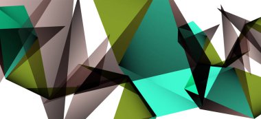 Vintage soyut üçgen mozaik kompozisyon VECTON beyaz arka plan ile şablon. Basit tasarım arka plan. Modern düz tasarım. Güzel vektör deseni.