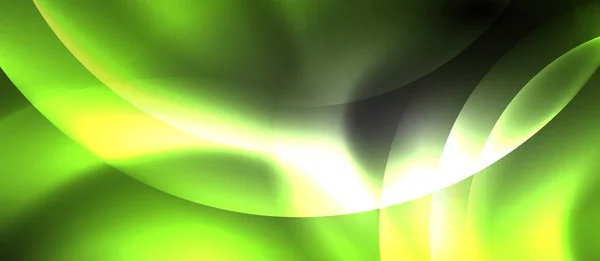 Glänzende Neonfarbe Licht mit Kreisen abstrakten Hintergrund — Stockvektor