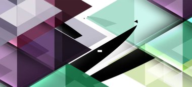 Soyut üçgen desen, renkli zemin. Sunum şablonu. Modern dokulu şekil. Trendy modern tarzı