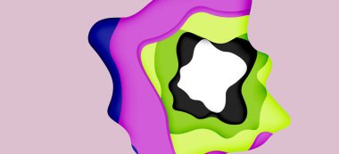 Soyut Web tasarımı için soyut dalgalar kesti. Renk geometrik deseni. Vektör soyut geometrik dinamik desen çerçevesi