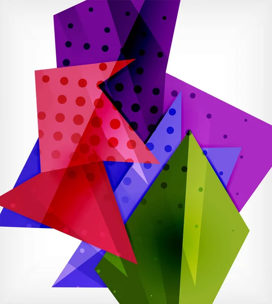 Современная оригами-карта. Элемент современного дизайна оригами. Цветной геометрический узор. Абстрактный низкополимерный фон. Шаблон презентации . — стоковый вектор