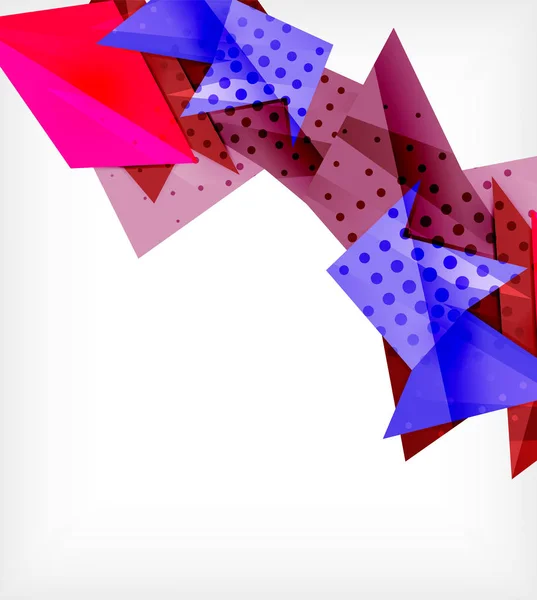 Moderna origami-kort. Modern origami designelement. Färg geometriskt mönster. Abstrakt låg-Poly bakgrund. Presentationsmall. — Stock vektor