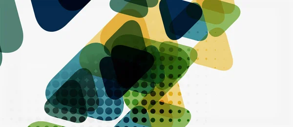 Banner met veelkleurige mozaïek driehoek geometrisch ontwerp op witte achtergrond. Abstracte textuur. Vector illustratie ontwerpsjabloon. — Stockvector