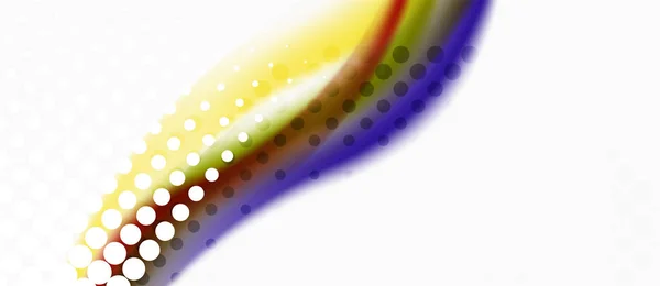 Trendy modello di sfocatura onda astratta, linee multicolore su sfondo bianco per il disegno della carta da parati. Vettore di sfondo colorato. Elemento vettore creativo . — Vettoriale Stock