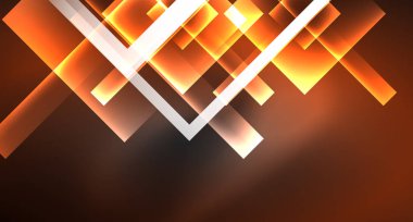 Siyah, modern şablon neon parlak renk kareler